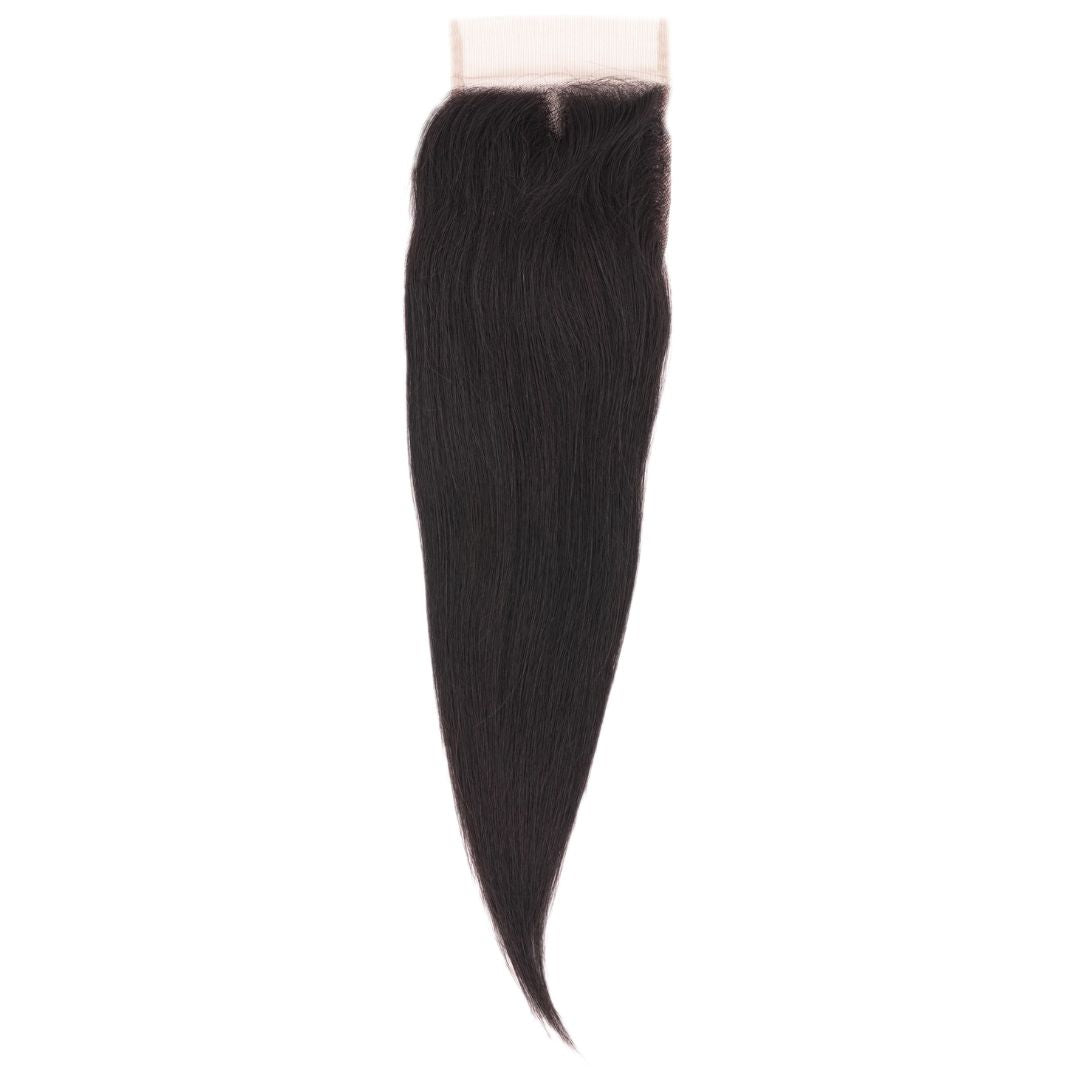 Malaysian Silky Straight 4x4 Transparent Closure