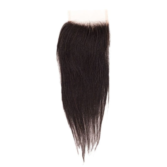 Brazilian Silky Straight 4x4  Transparent Closure