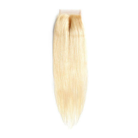 Russian Blonde Straight 4x4 Transparent Closure